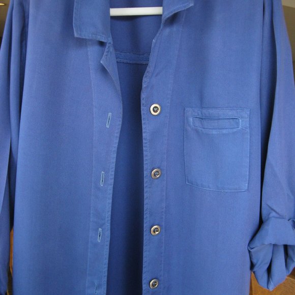 City Wear Tencel Shirt Jscket Size Large - Picture 5 of 13